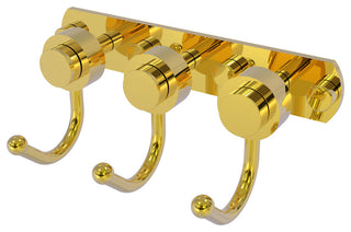 Mercury 3 Position Multi Hook with Smooth Accent, Polished Brass