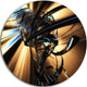 Fractal 3D Dark Brown Tangle, Abstract Art Disc Metal Artwork, 23"