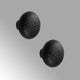 Black Cabinet Knob Wrought Iron Door Pull Handles Drawer Cupboard Handles