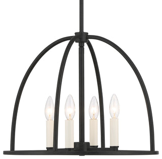 Crystorama Lighting Group ABB-3004 Abbott 4 Light 18"W Taper - Black