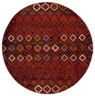 Safavieh Amsterdam Ams108D Rug, Terracotta/Multi, 6'7"x9'2"