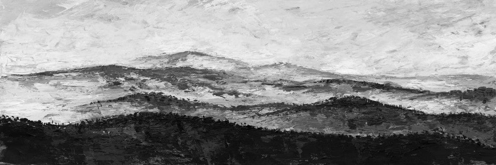 "Warped Horizon" Painting Print on Wrapped Canvas, 45x15
