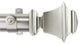 Norma Curtain Rod 1.5" 66", 115" Long, Satin Nickel
