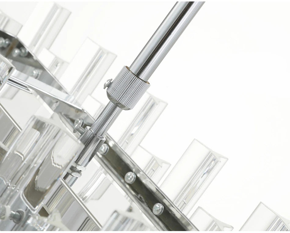 Vicosoprano | Drum Chrome Crystal Chandelier for Living Room