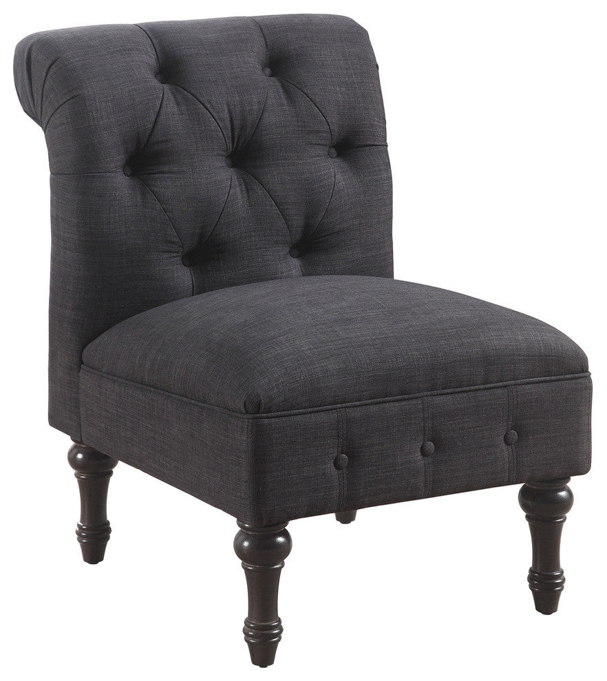LaGuardia Slipper Chair, Charcoal