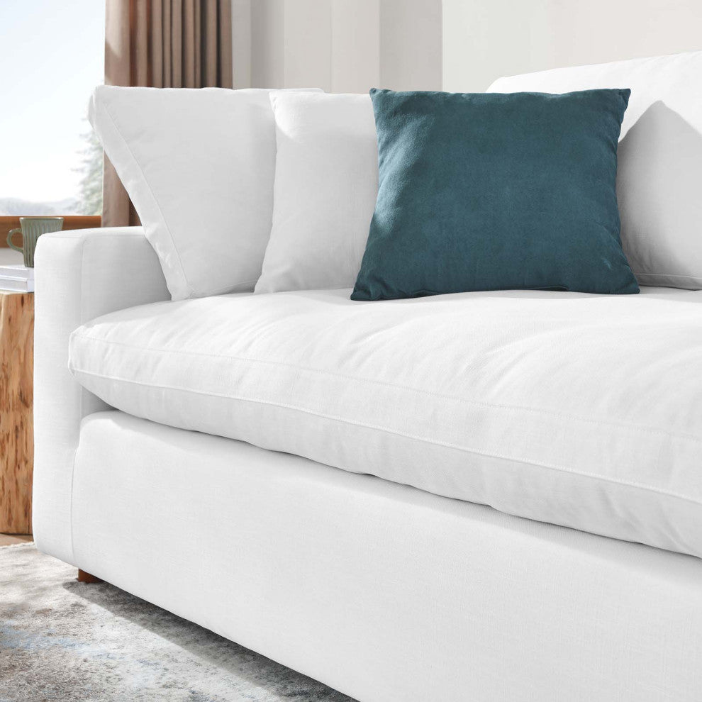 Commix Down Filled Overstuffed Sofa - Pure White