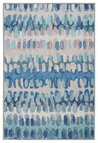 Dash & Albert Paint Chip Blue Machine Washable Rug, Blue, Runner-2'6" x 8'