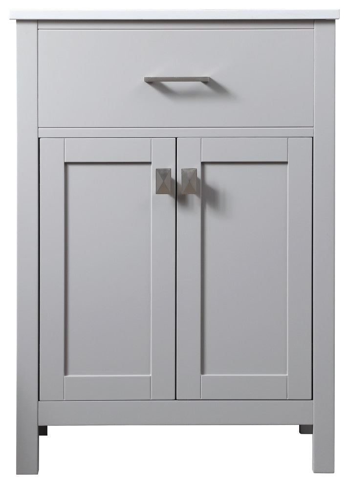 24" SIngle Bathroom Vanity, Grey