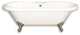 Acrylic Double Ended Clawfoot Bathtub 70" X 30" With No Faucet Drillings