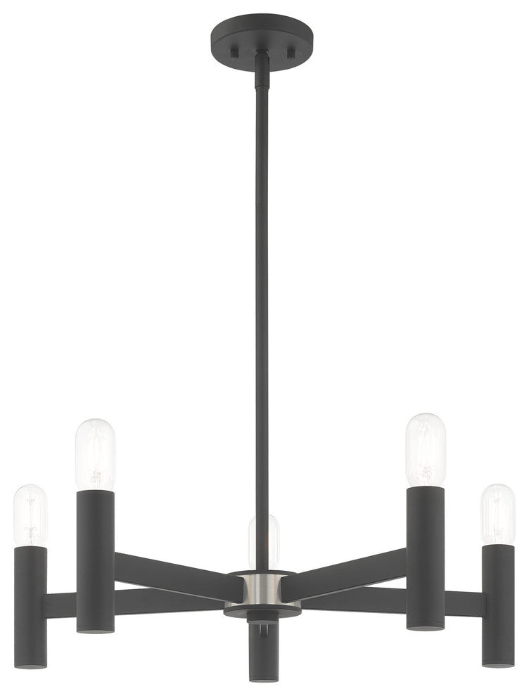 Livex Lighting Scandinavian Gray 5-Light Chandelier
