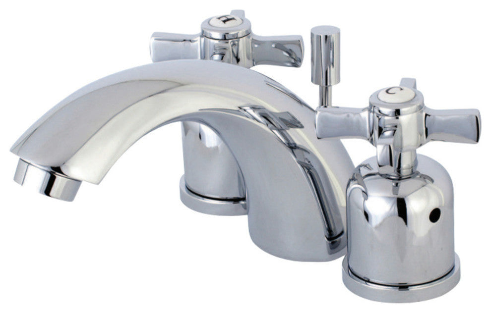 Mini-Widespread Bathroom Faucet With Pop-Up, Polished Chrome