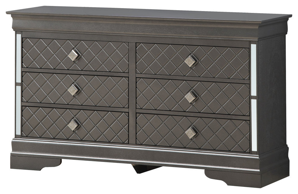 Verona 6-Drawer Dresser, Charcoal