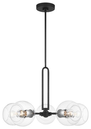 Codyn Five Light Medium Chandelier, Midnight Black