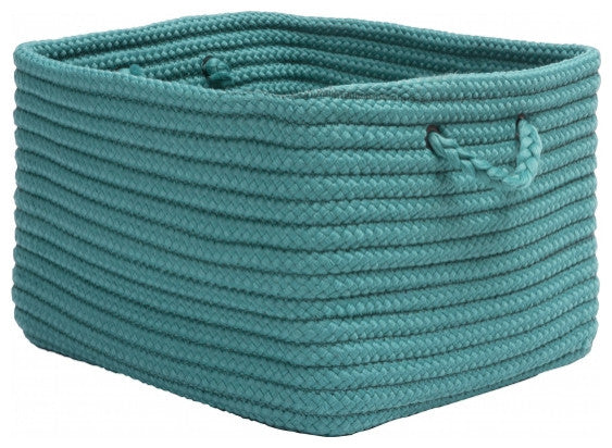 Colonial Mills Basket Modern Farmhouse Home Blue Lagoon Rectangle