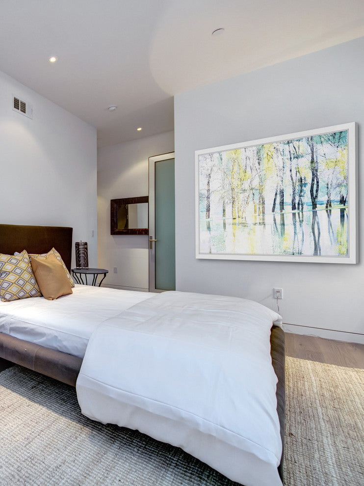 Parvez Taj "Yellow Haze" Framed Painting Print, 24"x16"