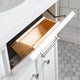 60" Palace Quartz Carrara Pure White Vanity With Polished Nickel Hardware