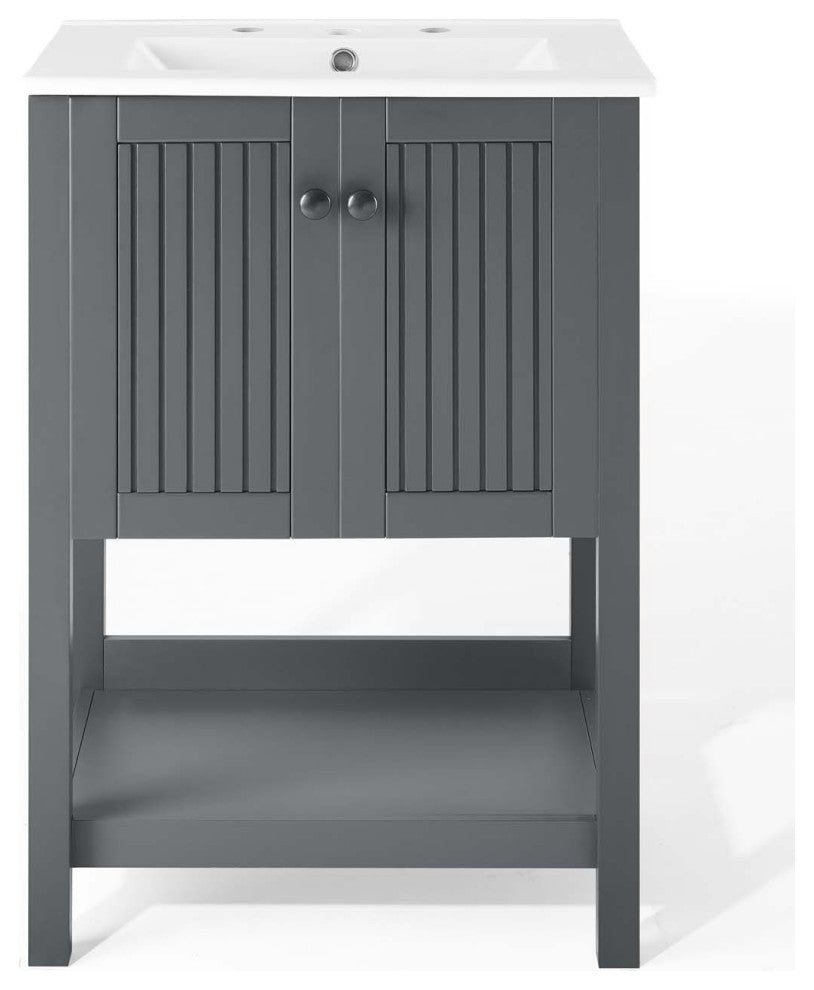 Steam 24" Bathroom Vanity - Gray White