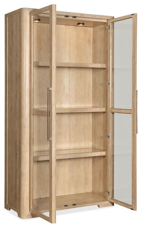 Retreat Glass Door Display Cabinet in Beige by Hooker Furniture
