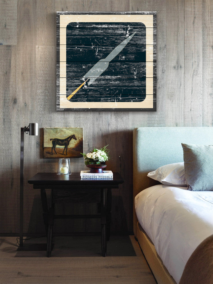 "Into the Stratosphere" Painting Print on White Wood, 40x40