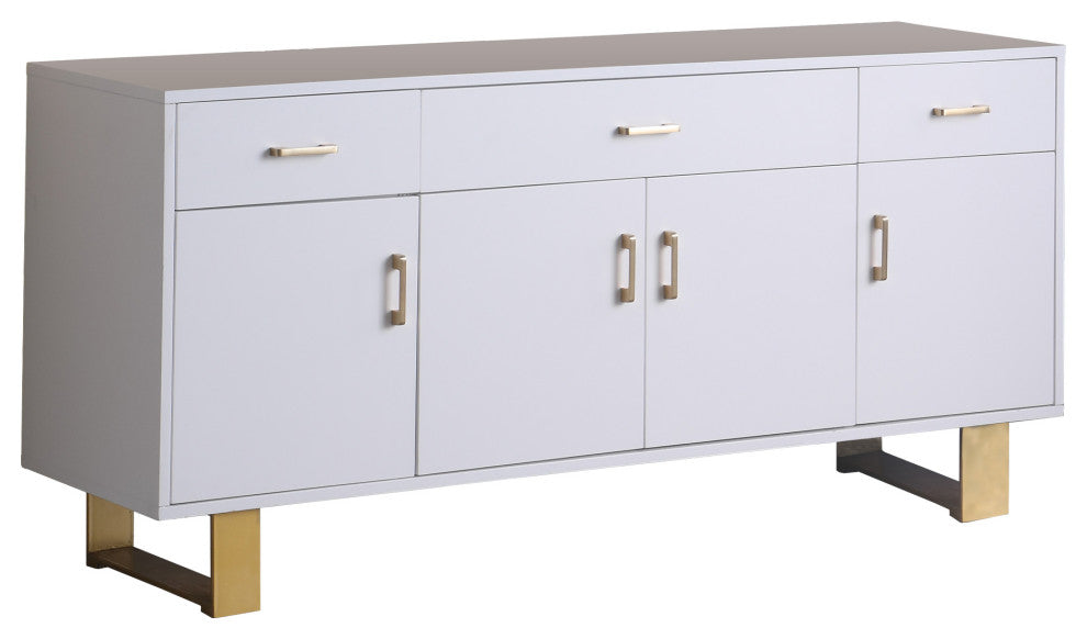 Tyrion High Gloss Lacquer Sideboard, White