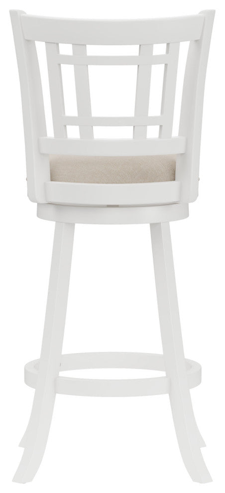 Fairfox Wood Swivel Stool, White, Barstool