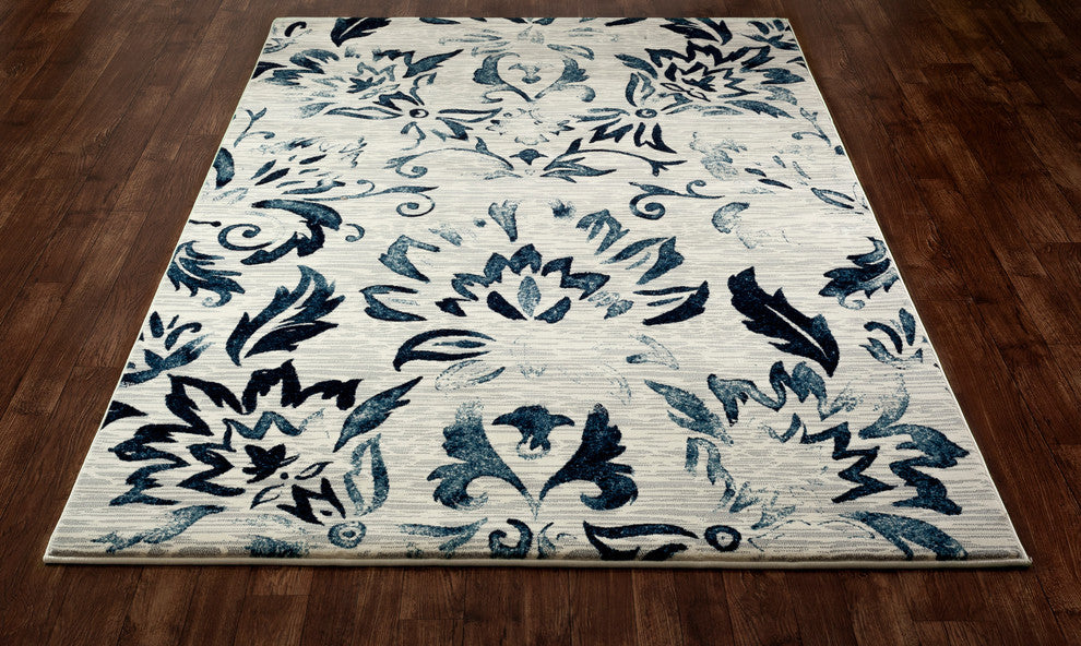 Bastille Faded Beauty Area Rug, Navy, 2'2"x3'11"