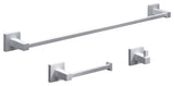 Italia Bianca Series 3 Piece Bathroom Accessory Set, Matte White