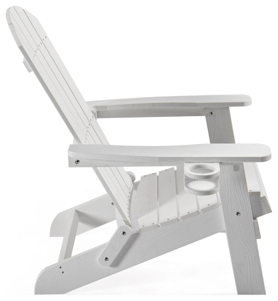 Inspired Home Colston Outdoor Chair, Weather Resistant, White