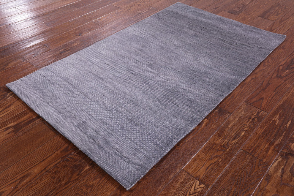 3' 0" X 5' 0" Wool and Silk Handmade Savannah Grass Rug Q11526