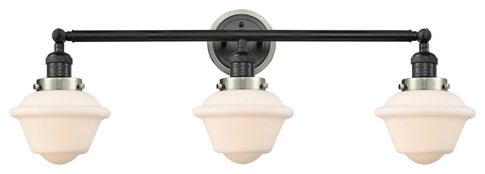 INNOVATIONS 205BK-BPSN-HRSN-G531 3-Light Bath Vanity Light Matte Black