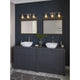 Beckner Collection 3-Light Brushed Nickel Clear Glass Bath Light