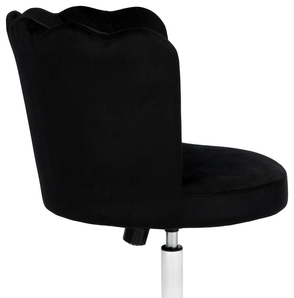Alana Vanity Chair With 360 Degrees Swivel, Black