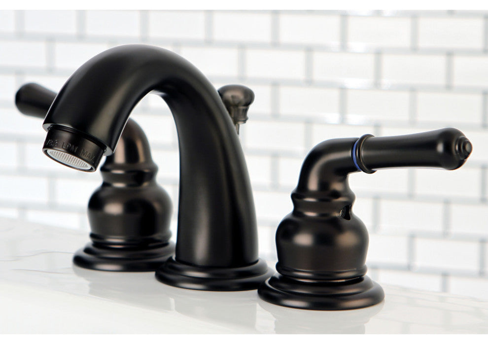 Kingston Brass Widespread Bathroom Faucet With Retail Pop-Up, Oil Rubbed Bronze