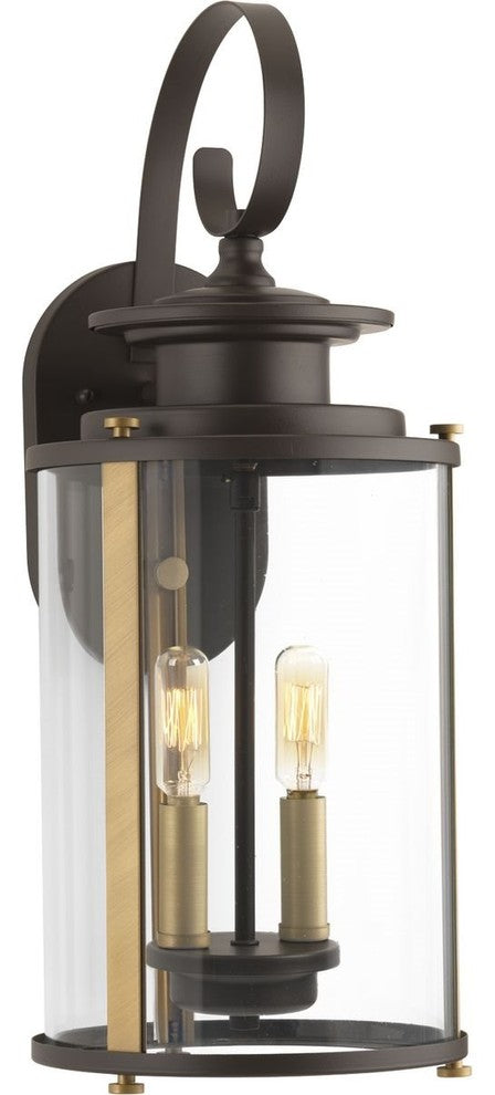 Progress Lighting Squire 2-Light Mediumium Wall Lantern, Antique Bronze