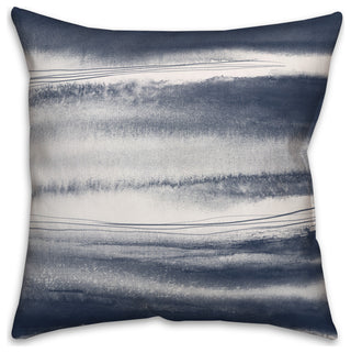 Blue Watercolor Waves 18x18 Indoor/Outdoor Pillow