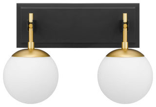 Allie 2-Lt Bath - Black/Satin Brass