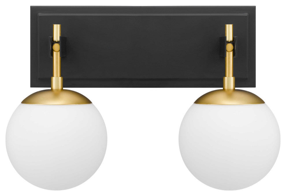 Allie 2-Lt Bath - Black/Satin Brass