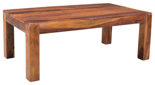 Timbergirl Solid Seesham Wood Cube Small Coffee table, Large Rectange