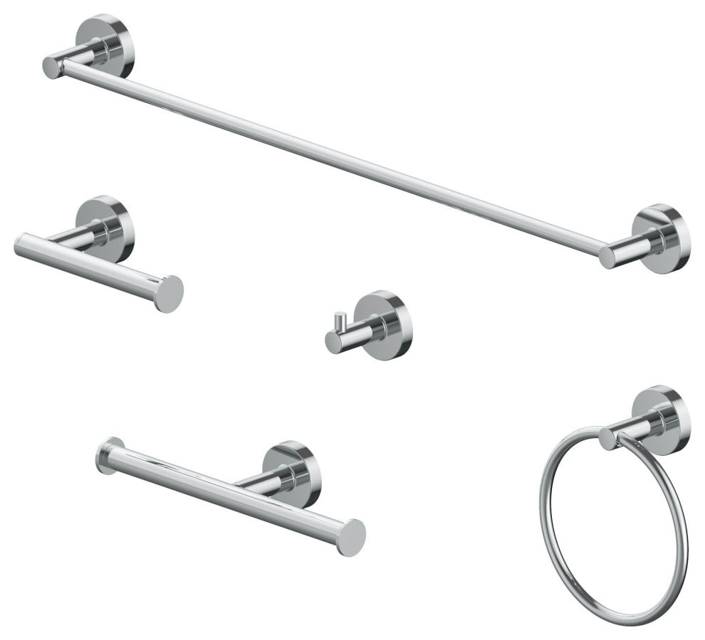 Jacuzzi SA50 Aperto 5 Piece Bathroom Package - Polished Chrome