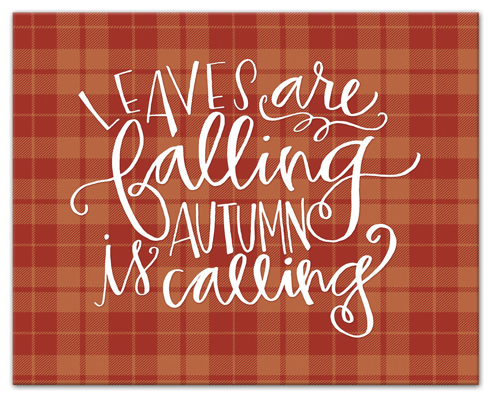 Plaid Autumn Calling 16"x20" Canvas Wall Art