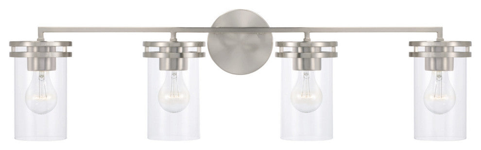 Capital Lighting 148741-539 Fuller 4 Light 34"W Vanity Light - Aged Brass