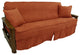 Solid Microsuede Full Futon Slipcover Set, Spice