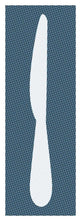 "Mealtime: White on Blue with Dots - Knife" Paper Print by BG.Studio, 20"x56"