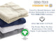 Delara 100% Organic Cotton Plush Wash Cloths, Set of 6, 13"x13", White