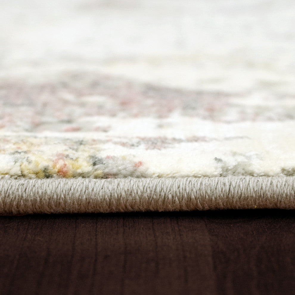 Couture Gray And Gold Area Rug, 5.3'x7.7'