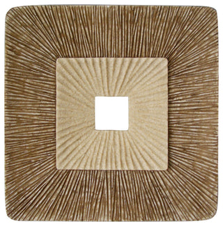 Square Double Layer Ribbed Wall Plaque 14"x2"