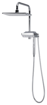 AquaPower 11-in Rain Showerhead Shower System with Pivoting Shower Arm 1.8 GPM, Chrome