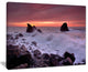 "Force of Sea Hitting Rocky Coast" Contemporary Seascape Art Canvas, 20"x12"