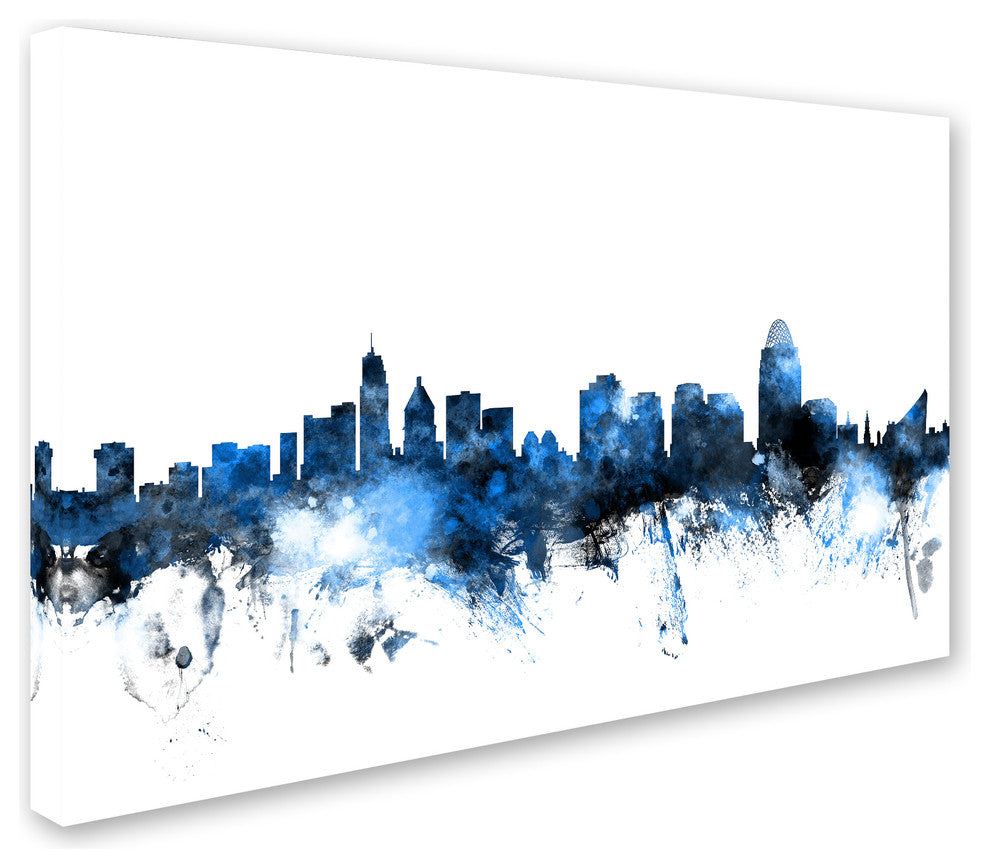 "Cincinnati, Ohio Skyline II" Canvas Art by Michael Tompsett