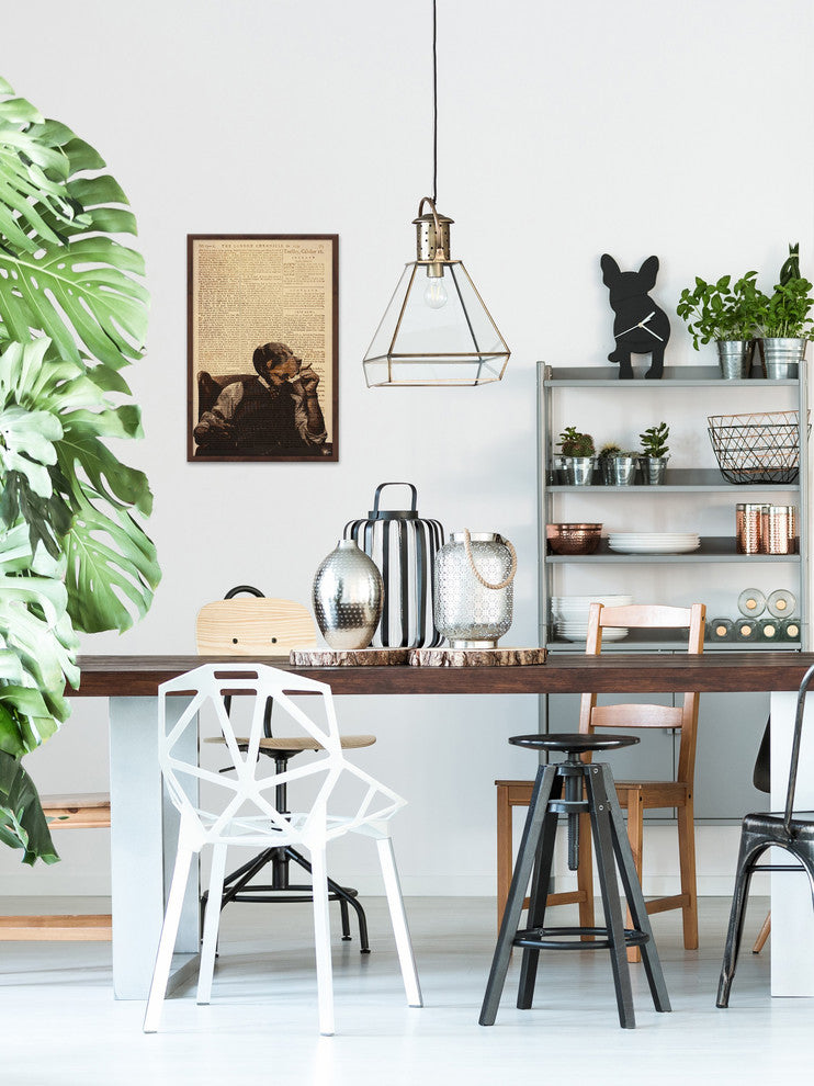 "Serious Times" Framed Painting Print, 12"x18"